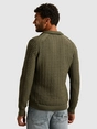 Cast Iron Half zip collar cotton boucle
