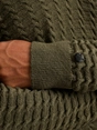 Cast Iron Half zip collar cotton boucle