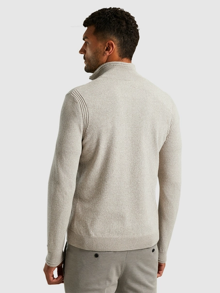 Cast Iron Half zip collar cotton mix