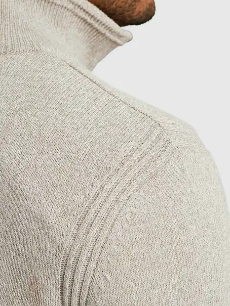 Cast Iron Half zip collar cotton mix