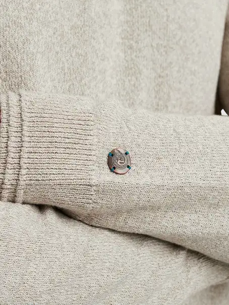 Cast Iron Half zip collar cotton mix