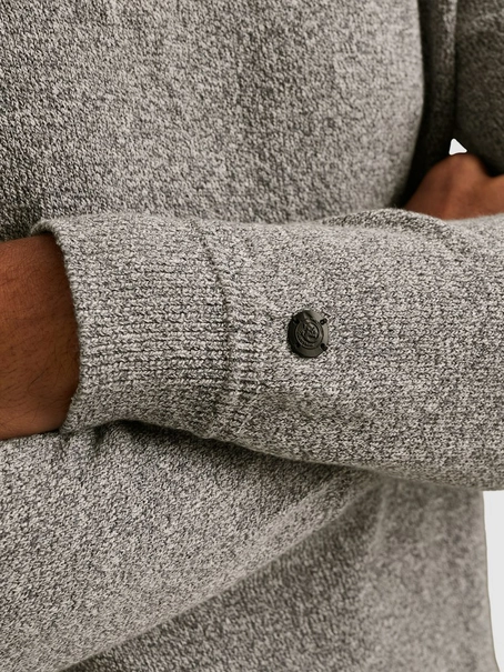 Cast Iron Half zip collar cotton mix