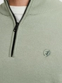 Cast Iron Half zip collar cotton stretch