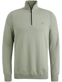Cast Iron Half zip collar cotton stretch