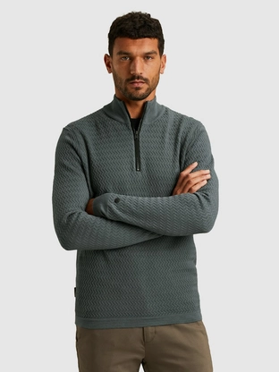 Cast Iron Half zip collar ecovero
