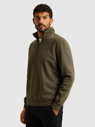Cast Iron Half zip collar regular fit halfzi