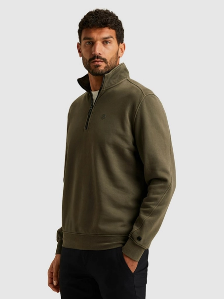 Cast Iron Half zip collar regular fit halfzi
