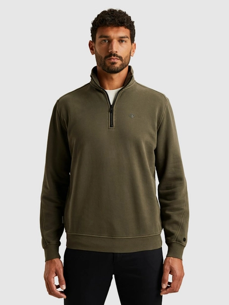 Cast Iron Half zip collar regular fit halfzi