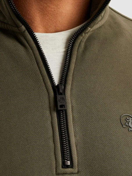 Cast Iron Half zip collar regular fit halfzi