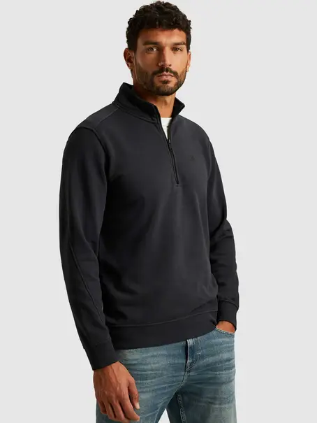 Cast Iron Half zip collar regular fit halfzi