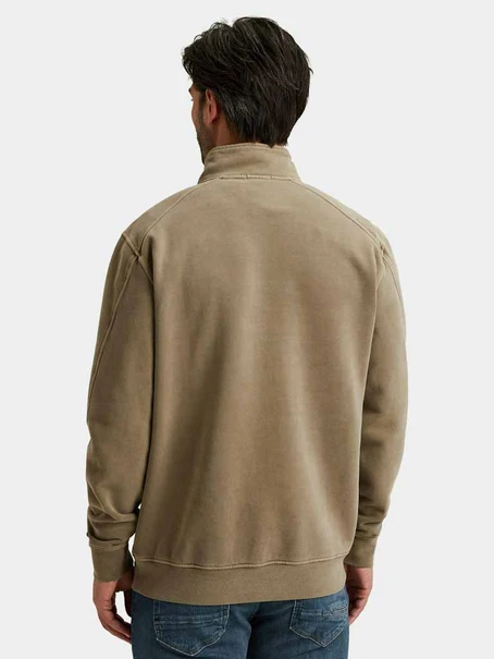 Cast Iron Half zip collar regular fit peache
