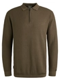 Cast Iron Long sleeve polo cotton modal