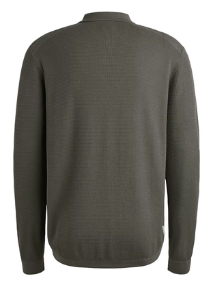 Cast Iron Long sleeve polo cotton modal
