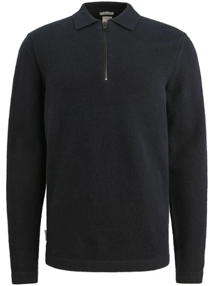 Cast Iron Long sleeve polo shirt regular woo