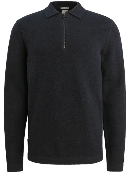 Cast Iron Long sleeve polo shirt regular woo