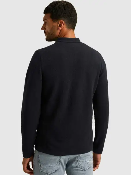 Cast Iron Long sleeve polo shirt regular woo