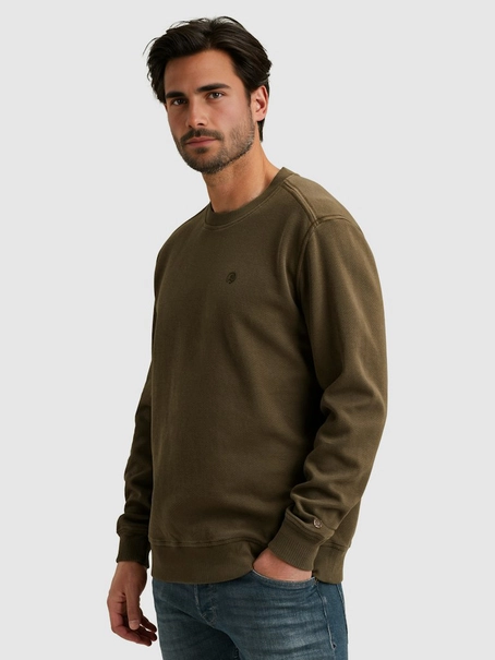 Cast Iron Long sleeve r-neck regular fit twi