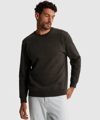 Cast Iron Long sleeve r-neck relaxed fit gra