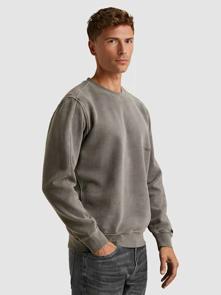 Cast Iron Long sleeve r-neck relaxed fit swe
