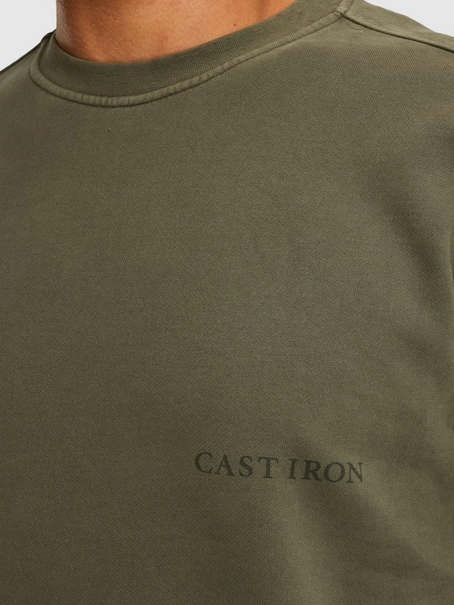 Cast Iron Long sleeve r-neck relaxed fit swe