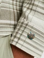 Cast Iron Long Sleeve Shirt Check weave YD