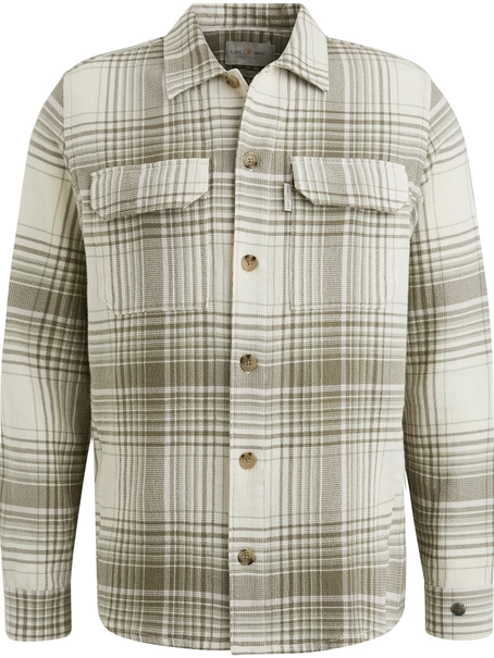 Cast Iron Long Sleeve Shirt Check weave YD