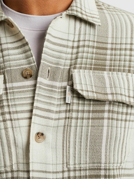 Cast Iron Long Sleeve Shirt Check weave YD