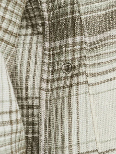 Cast Iron Long Sleeve Shirt Check weave YD