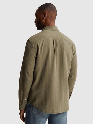 Cast Iron Long sleeve shirt Cotton linen str