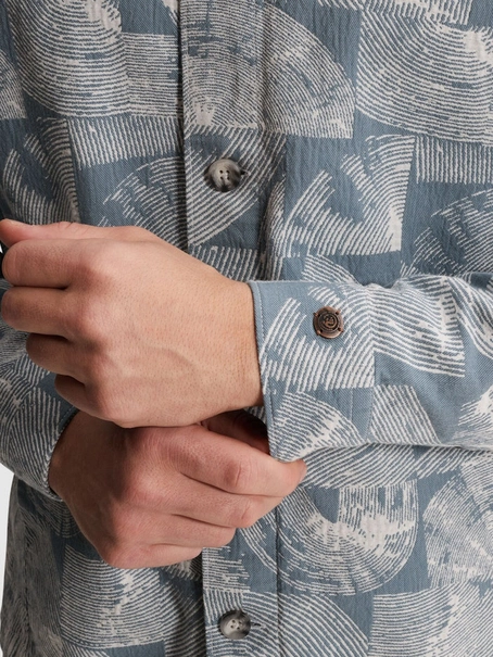 Cast Iron Long sleeve shirt Jacquard double