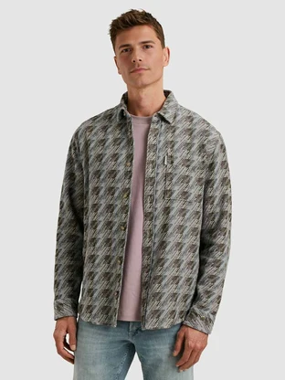 Cast Iron LONG SLEEVE SHIRT Jacquard mid lay