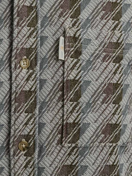 Cast Iron LONG SLEEVE SHIRT Jacquard mid lay