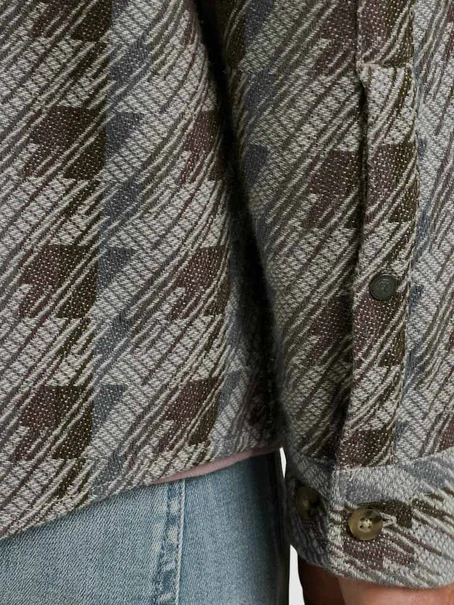 Cast Iron LONG SLEEVE SHIRT Jacquard mid lay