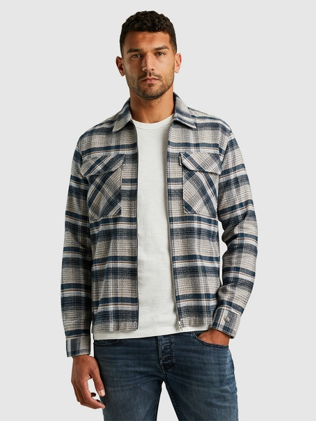 Cast Iron Long Sleeve Shirt Mouline check br