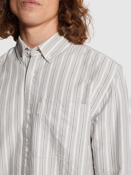 Cast Iron LONG SLEEVE SHIRT Oxford Stripe wi