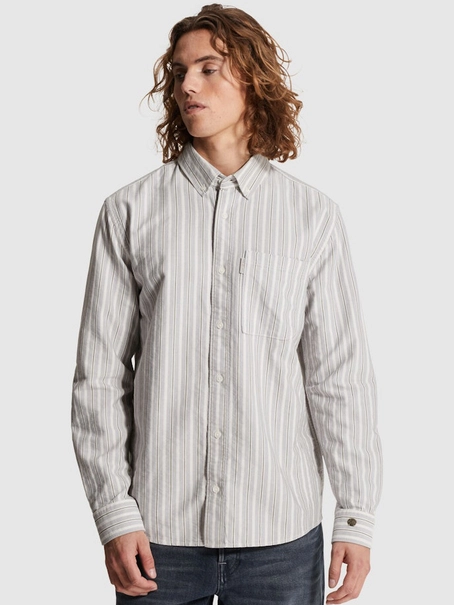 Cast Iron LONG SLEEVE SHIRT Oxford Stripe wi