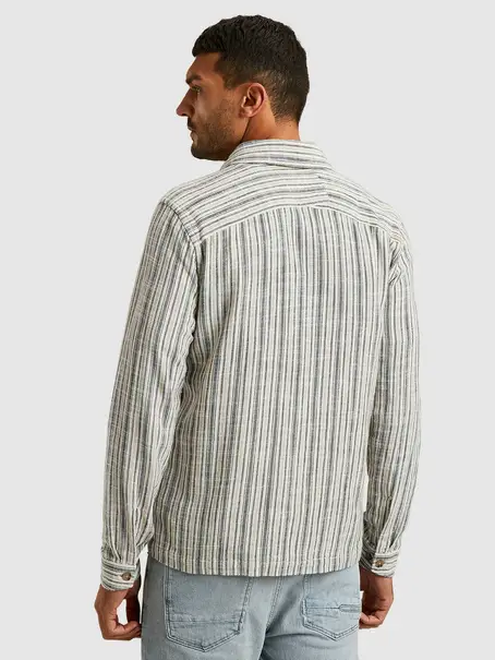 Cast Iron Long Sleeve Shirt Slub Twill strip