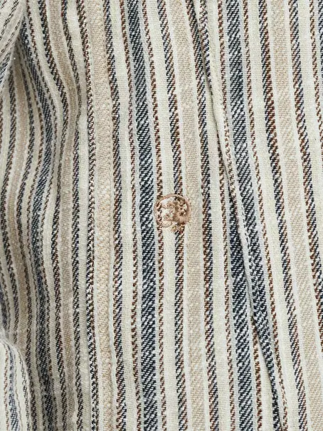 Cast Iron Long Sleeve Shirt Slub Twill strip