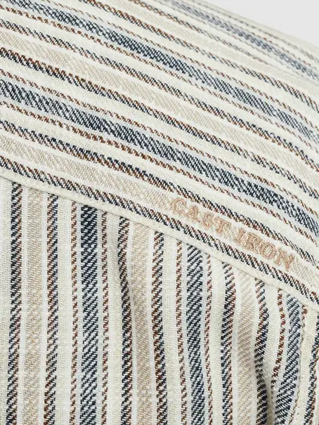 Cast Iron Long Sleeve Shirt Slub Twill strip