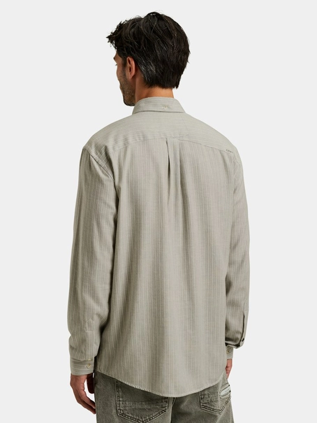 Cast Iron LONG SLEEVE SHIRT YD Stripe Brushe
