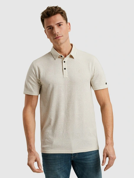 Cast Iron Short sleeve polo Jacquard aop