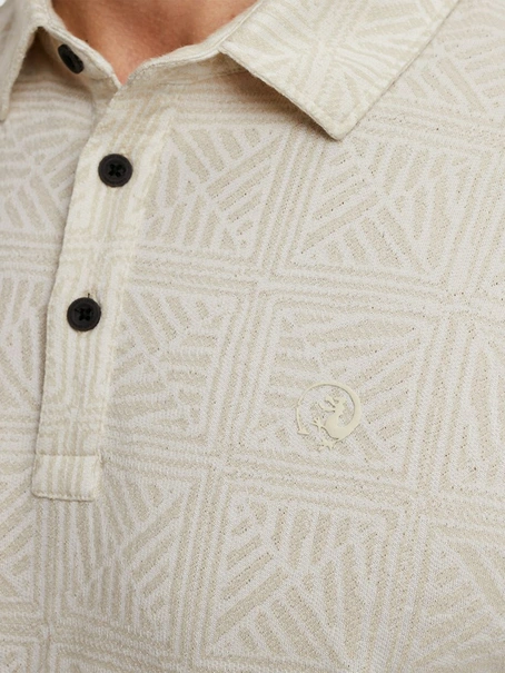 Cast Iron Short sleeve polo Jacquard aop