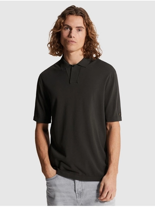 Cast Iron Short sleeve polo regular fit visc