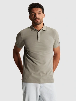 Cast Iron Short sleeve polo slim fit fine pi