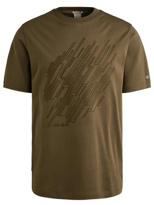 Cast Iron Short sleeve r-neck regular fit in