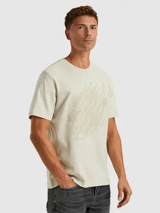 Cast Iron Short sleeve r-neck regular fit in
