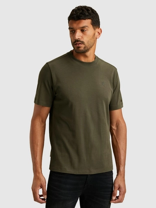 Cast Iron Short sleeve r-neck regular fit in