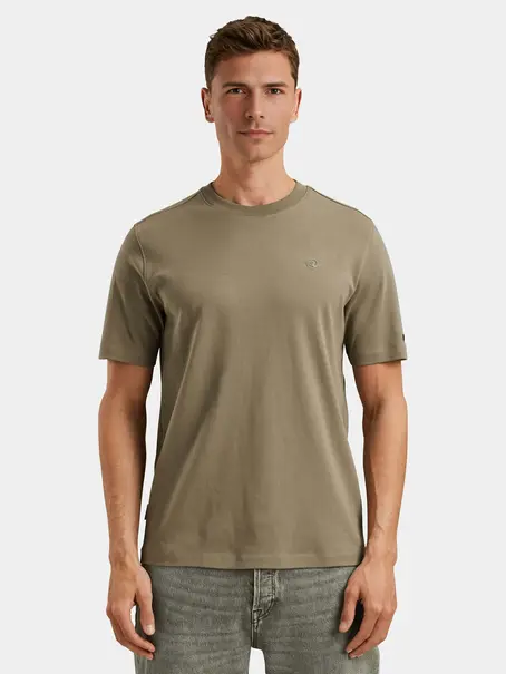 Cast Iron Short sleeve r-neck regular fit in