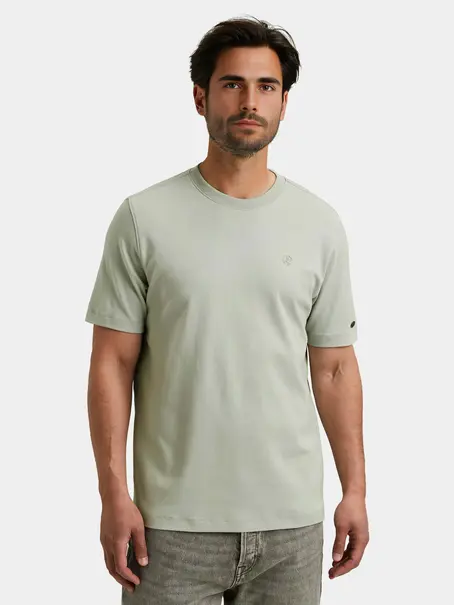 Cast Iron Short sleeve r-neck regular fit in
