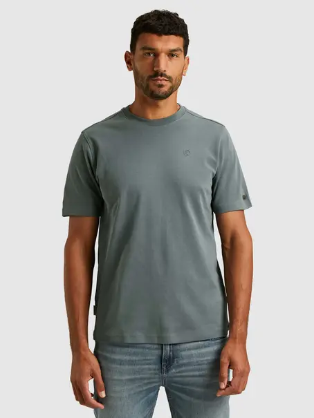 Cast Iron Short sleeve r-neck regular fit in